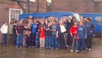 One of the minibuses